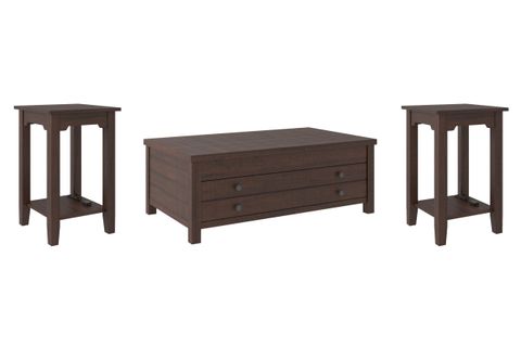 Living Room 3 Pack Table Sets Ashley Living Room 3 Piece Table Set T283 ... within Crafting Memorable Meals The Role of a Well-Chosen Brown Oak Table